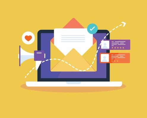 Email campaign strategy, Email marketing concept, email subscription