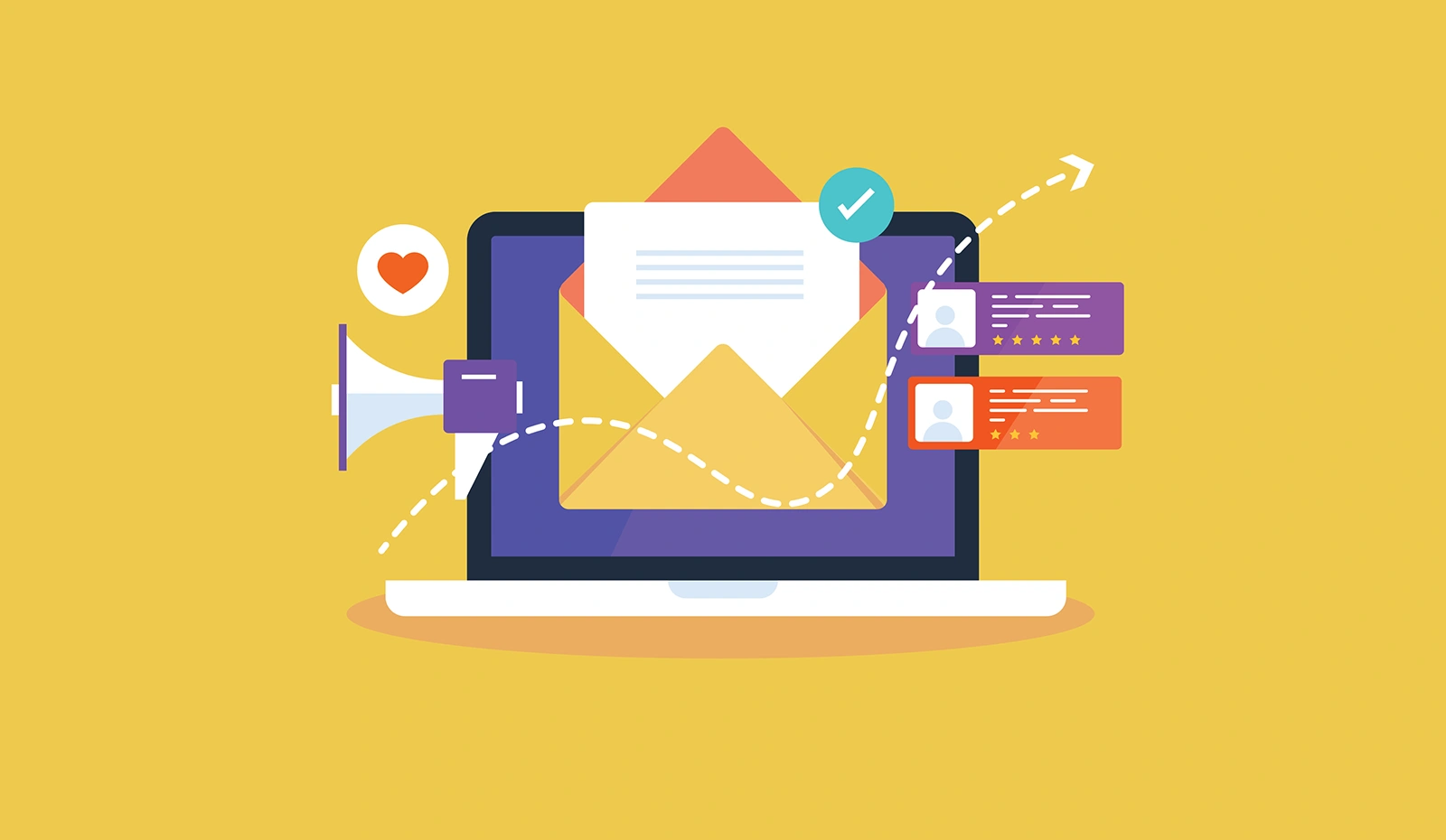 Email campaign strategy, Email marketing concept, email subscription